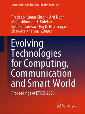 cover image of Evolving Technologies for Computing, Communication and Smart World